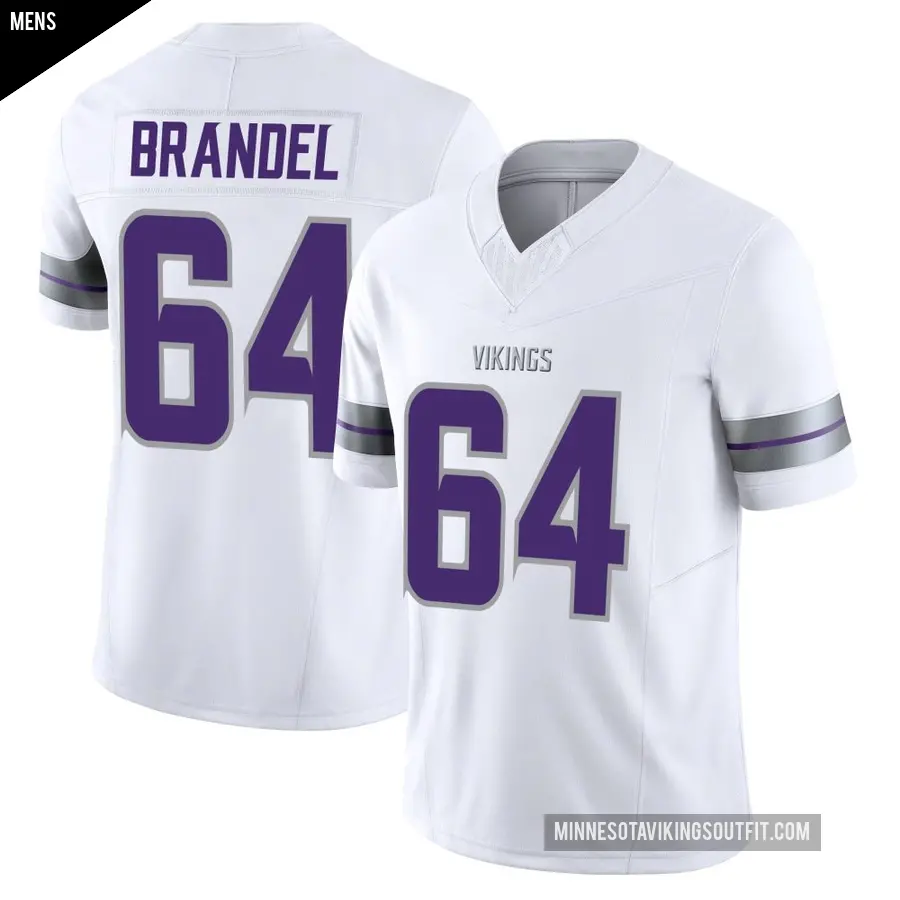 Men's Minnesota Vikings ＃64 Blake Brandel White Limited Alternate Vapor F.U.S.E. Jersey