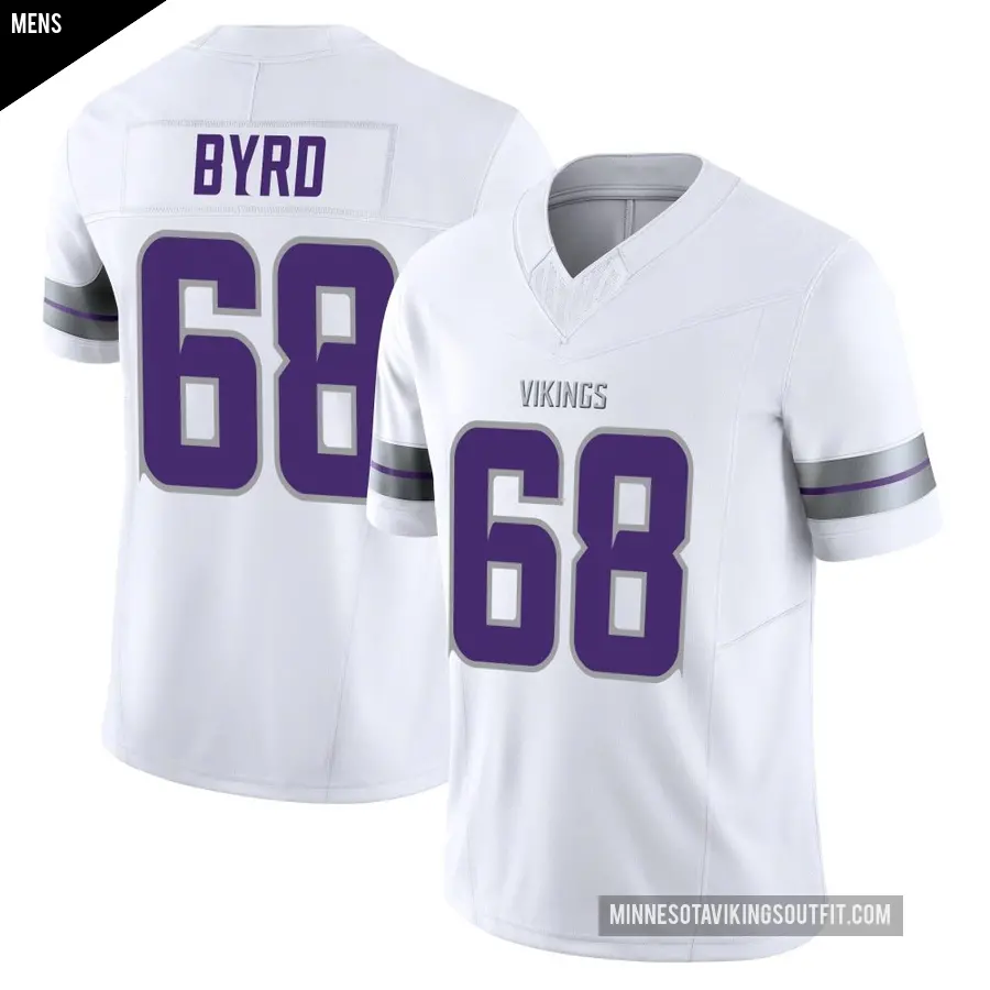Men's Minnesota Vikings ＃68 Henry Byrd White Limited Alternate Vapor F.U.S.E. Jersey