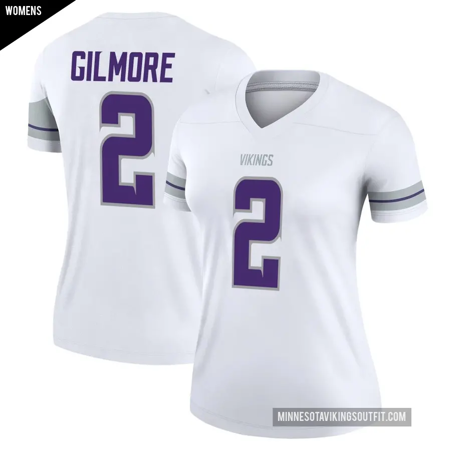 Women's Minnesota Vikings ＃2 Stephon Gilmore White Legend Alternate Jersey