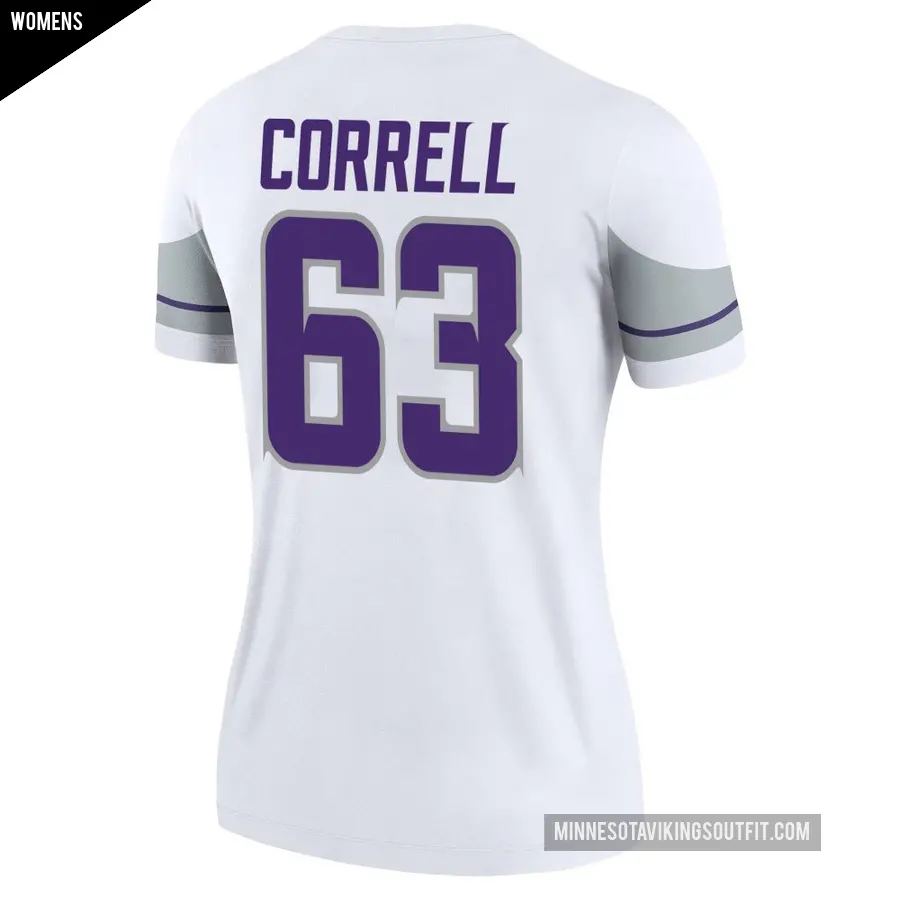 国士舘バスケ VIKINGS ウォーマー Women's Minnesota Vikings ＃63 Zeke Correll White Legend