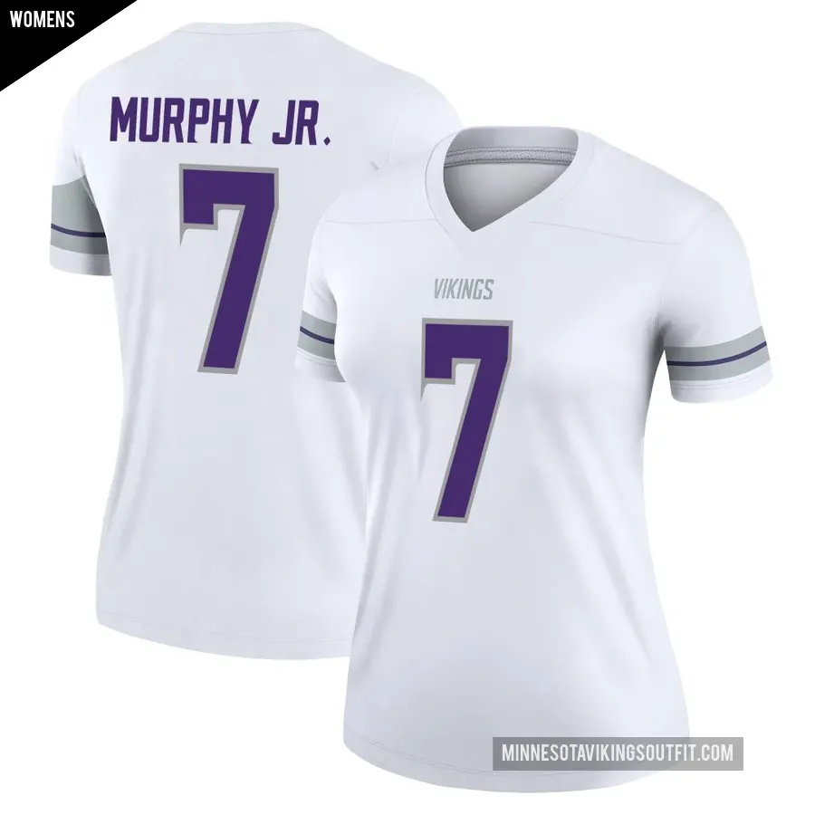 Women's Minnesota Vikings ＃7 Byron Murphy Jr. White Legend Alternate Jersey