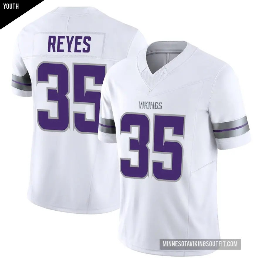 Youth Minnesota Vikings ＃35 Sammis Reyes White Limited Alternate Vapor F.U.S.E. Jersey