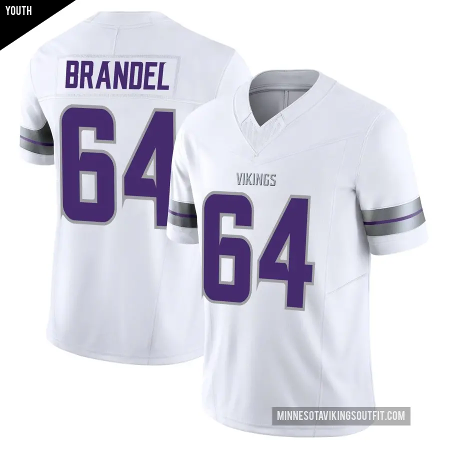 Youth Minnesota Vikings ＃64 Blake Brandel White Limited Alternate Vapor F.U.S.E. Jersey