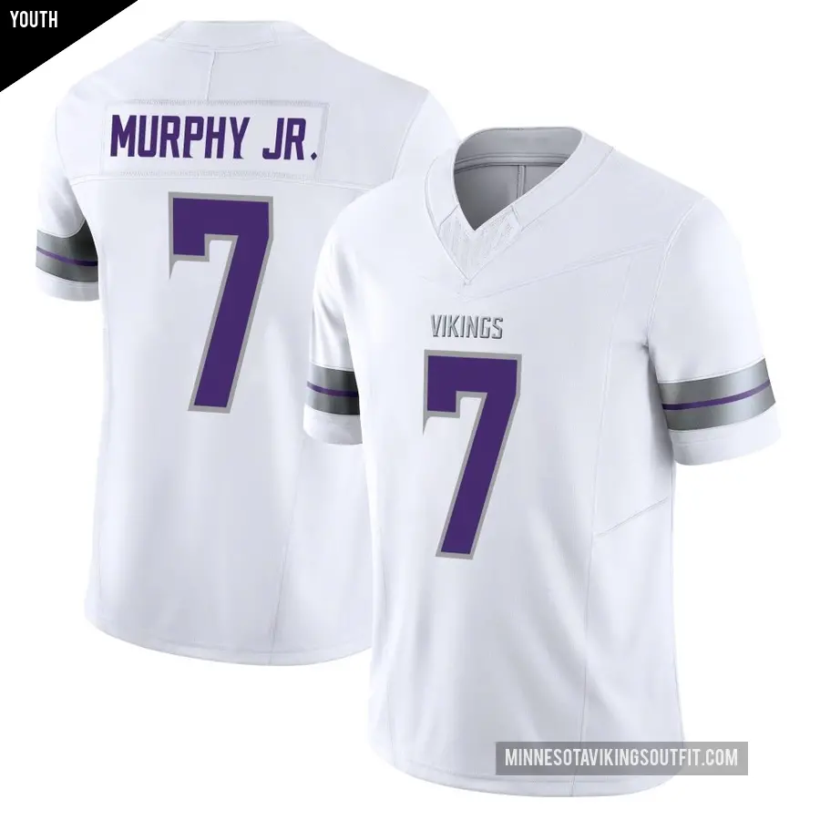 Youth Minnesota Vikings ＃7 Byron Murphy Jr. White Limited Alternate Vapor F.U.S.E. Jersey